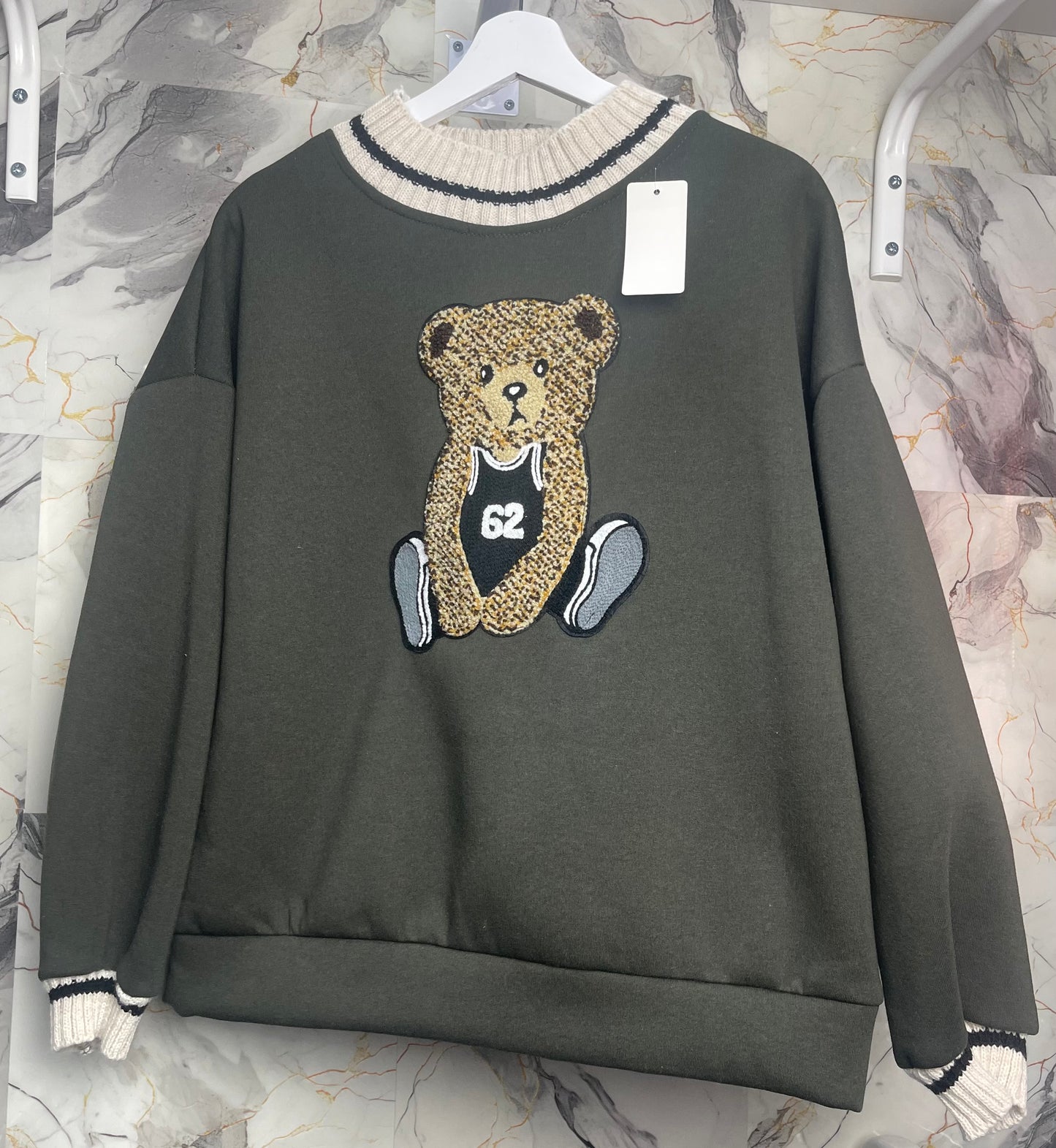 Sudadera combinada oso