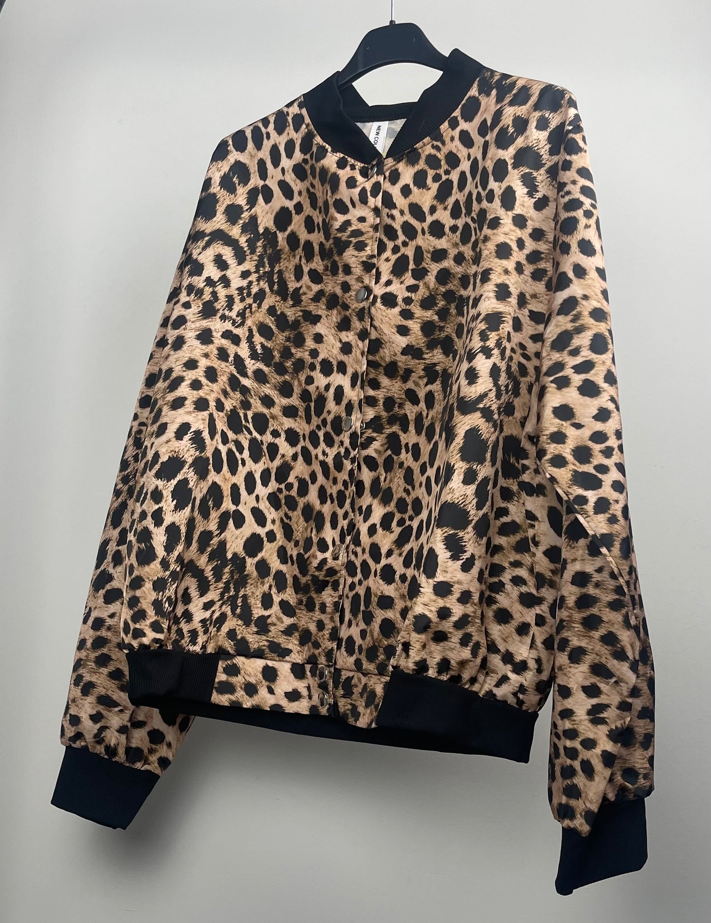 Bomber leopardo oversize