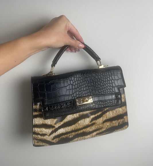 Bolso animal print combinado