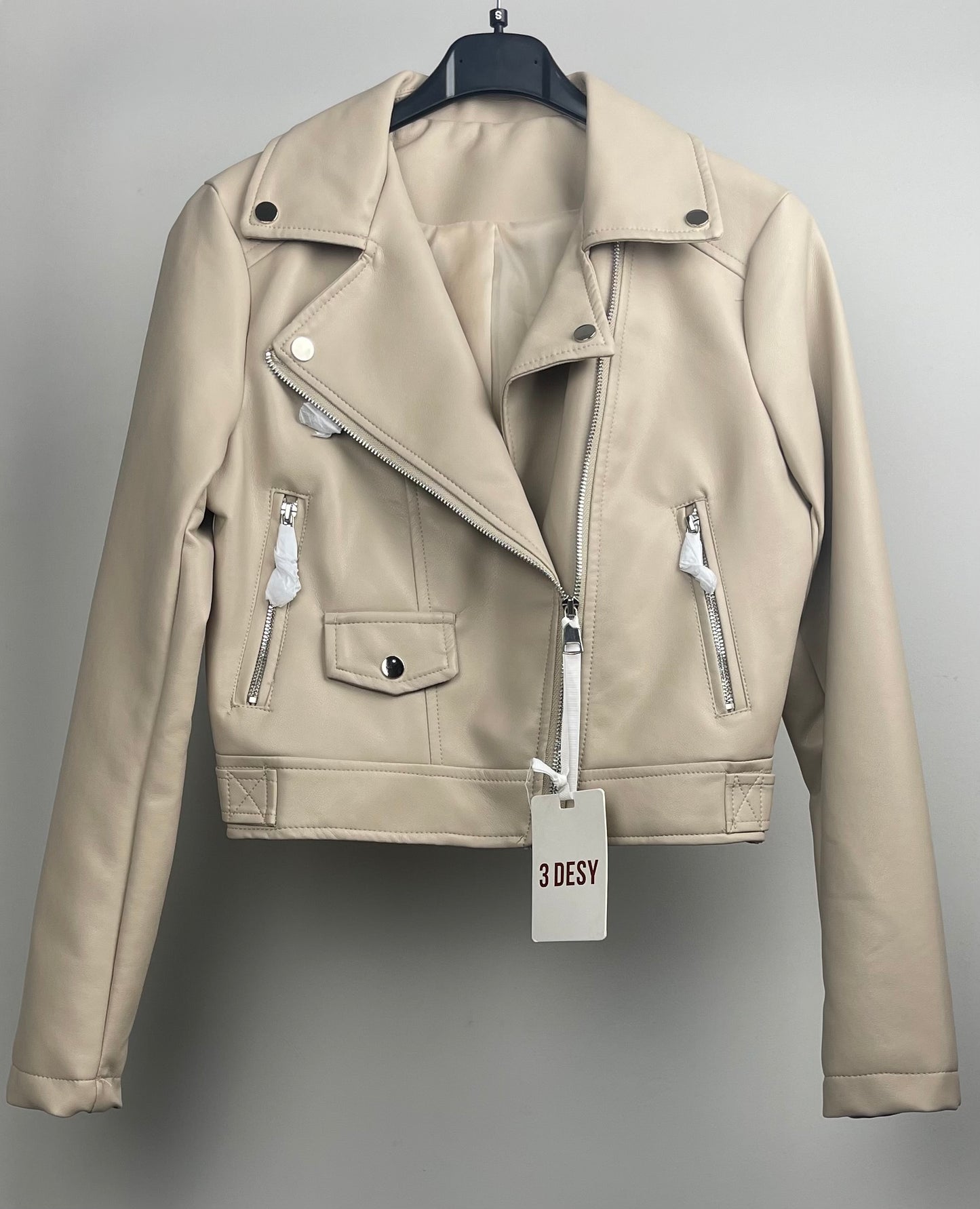 Biker beige polipiel