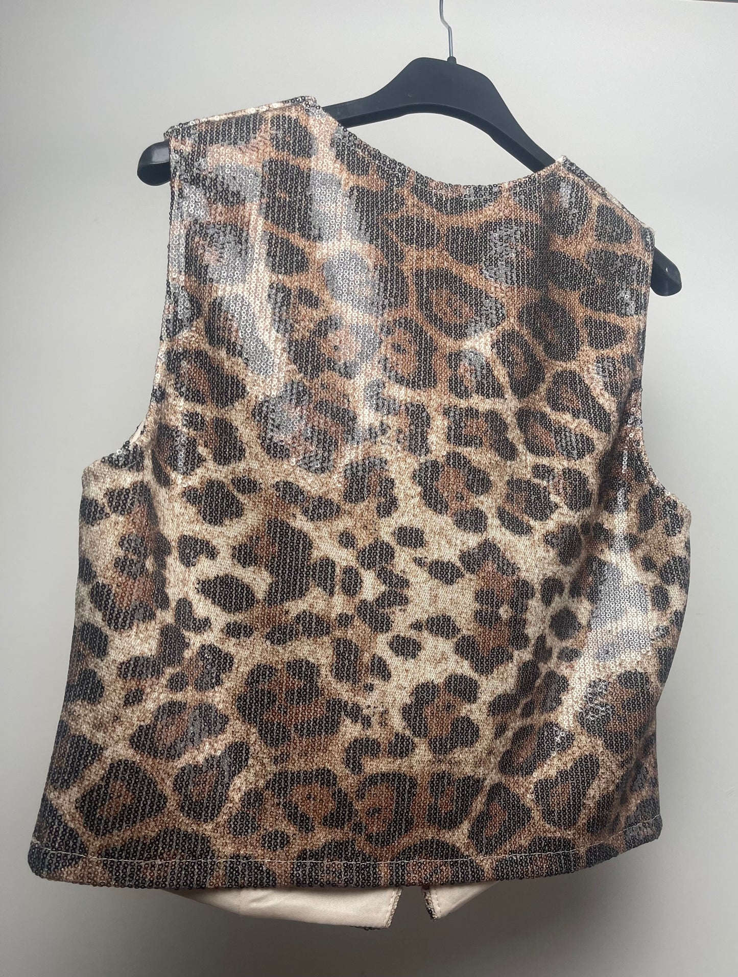 Chaleco lentejuelas leopardo