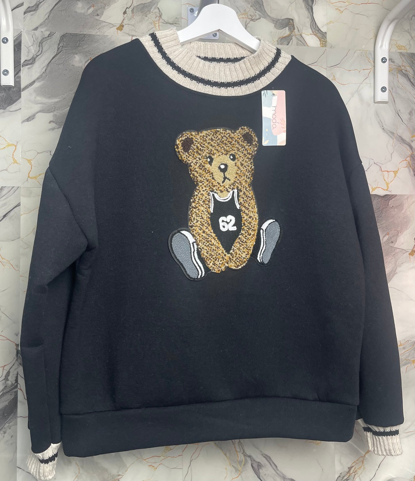 Sudadera combinada oso