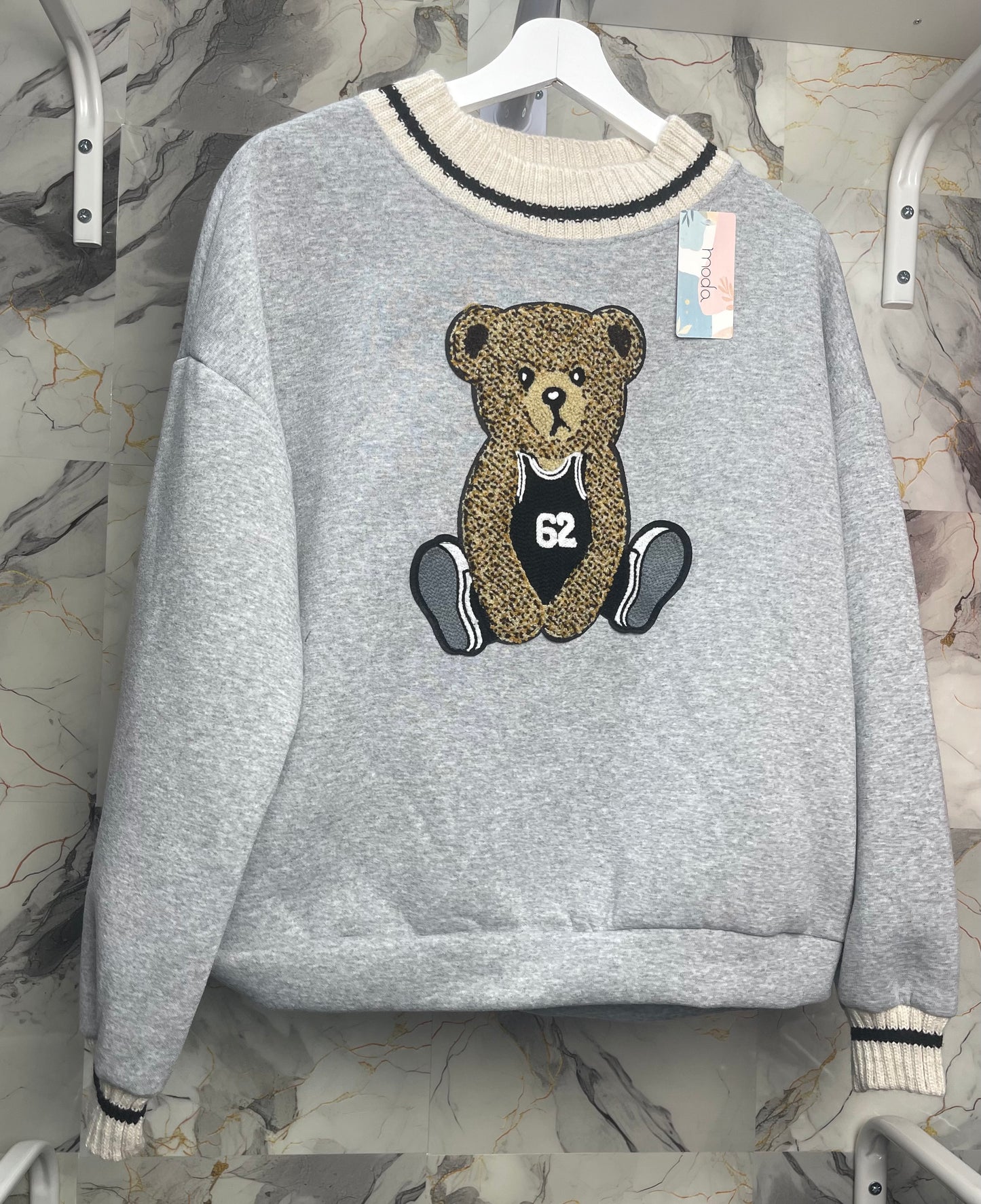 Sudadera combinada oso