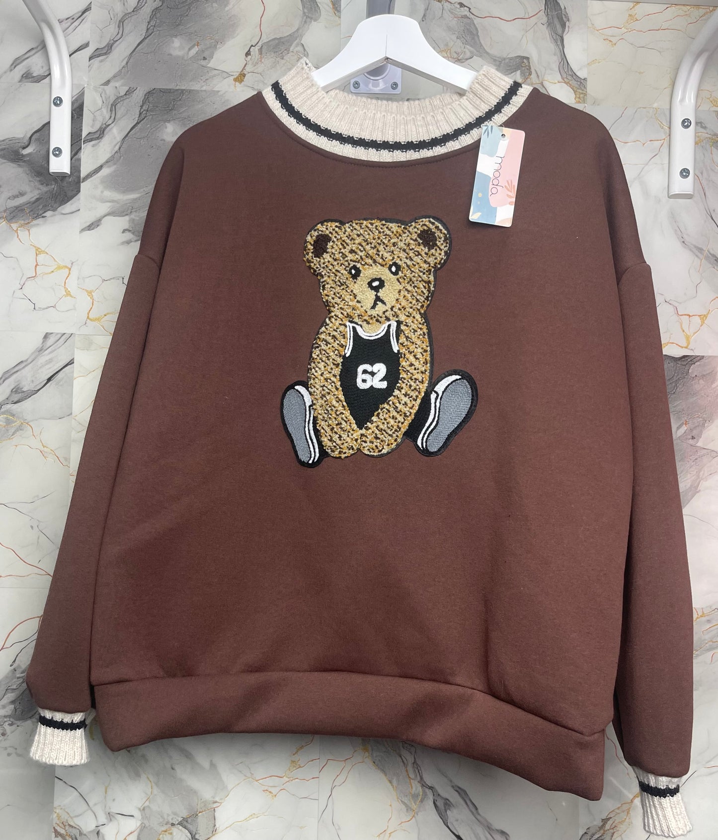 Sudadera combinada oso